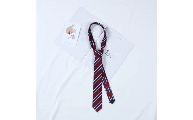 New Jk Wine Red Summer Hand-tied Tie Student Uniform Fresh College Style Striped Dk Unisex
