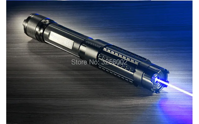 New Laser Light Pointer 450nm Blue 445nm 100000m Focusable Burning Hunting Accessories Cat Toy Lazer Torch No Battery