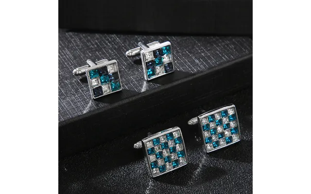 New Square Color Diamond Zircon Cufflinks Fashion Men's Shirt French Cufflinks