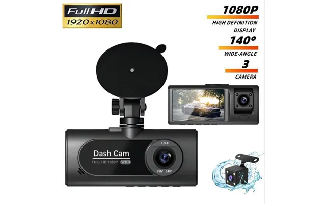 New V20 Three-record Driving Recorder 1080p Night Vision Three-lens Wifi Recorder Reversing Visual