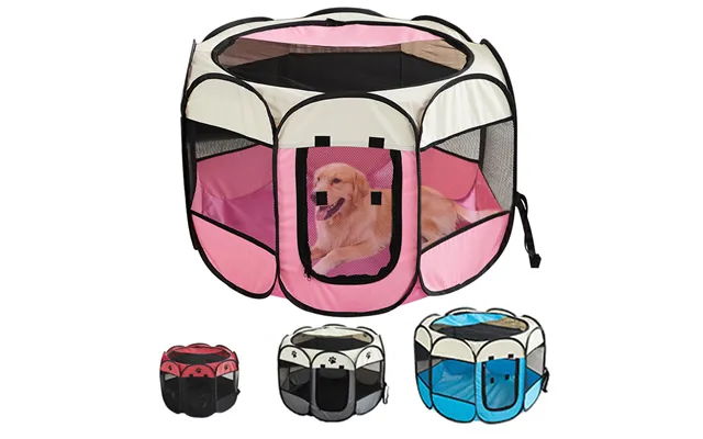 Octagonal Foldable Waterproof Oxford Cloth Pet Tent Removable Washable Scratch-resistant Dog Cat Maternity Cage