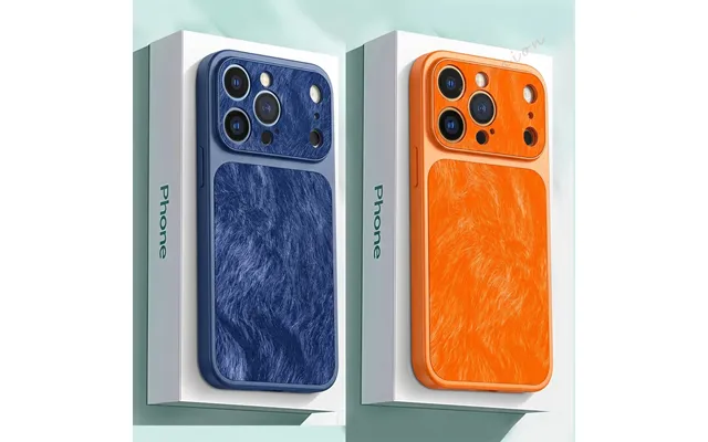 Official Feather Leather Phone Case For Iphone 11 12 13 14 15 16 17 Pro Max Plus Big Windows Shockproof Protector Cover