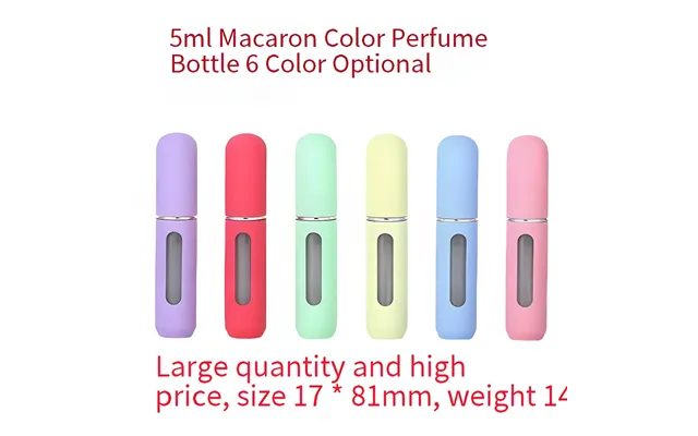 Perfume Accessories Circulation Portable Elastic Paint Perfume Bottle 5ml Bottom Filling Perfume Bottle Spray Bottle