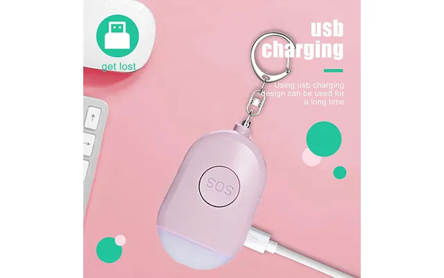 Personal Safety Alarm For Women 130db Anti-theft & Emergency Sos Device With Led Strobe Light - Keychain & Bag Clip 6 Co