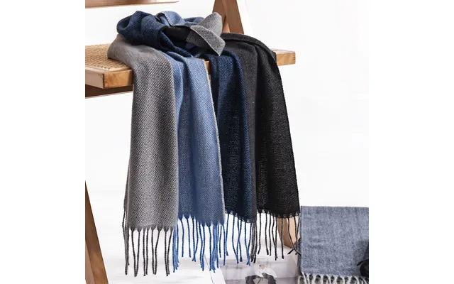 Plaid Color Blocked Men's Scarf For Winter Fashion Commuting Neck Protection High-end Feeling Warm And Extended Shawl