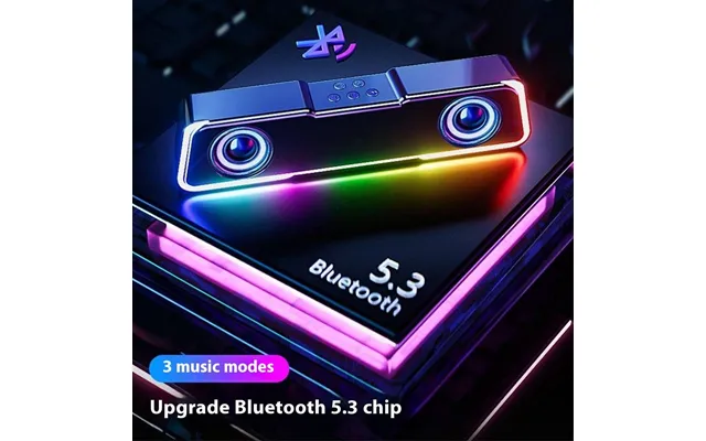 Portable Bluetooth Speaker With Led Lights - Dual Mode Usb Wireless , Compact Design For Pc, Laptop & Home Use, Rich Bas