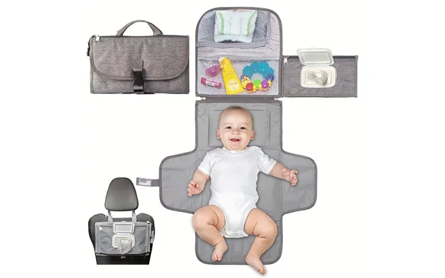 Portable Diaper Changing Pad For Newborn Baby Changing Pad With Smart Wipes Pocket Waterproof Travel Changing Kit