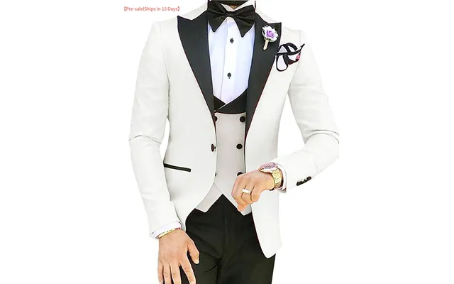 Pre-salelships In 15 Days Man's Clothing Pink Plus-size Business Casual Suit Three-piece Bridegroom Best Man Wedding Ban