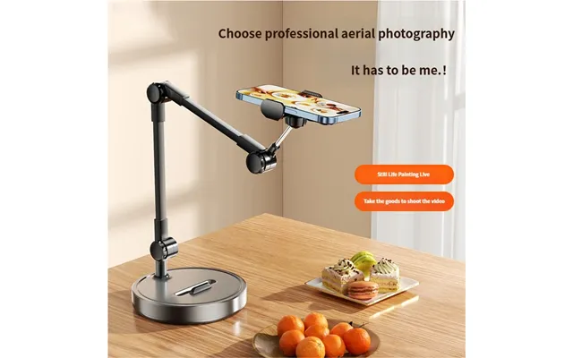 Premium Overhead Phone Tripod Stand 720 Adjustable Heavy-duty Mount For Live Streaming - Cooking Videos & Online Classes