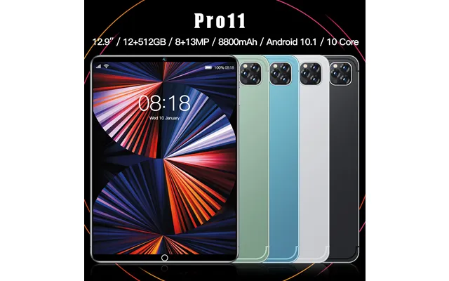 Pro11 Android Tablet - 12gb Ram 512gb Storage, High Performance, Wifi, Bluetooth, Hd Display