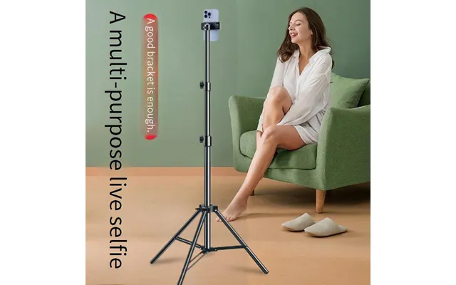 Professional Adjustable 2.1m Tripod Stand With Ring Light & Bluetooth Remote For Live Streaming - Photography