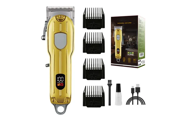 Professional Cordless Hair Clipper For Men & Pets - Titanium Alloy Blades, Lcd Display, Rechargeable, Waterproof & Low N