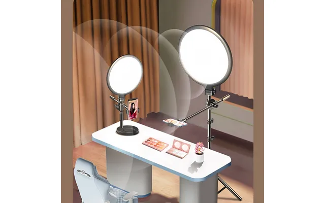 Professional Led Ring Light With Adjustable Stand & Remote 3-color Temperature Dimmable Beauty Light For Live Streaming