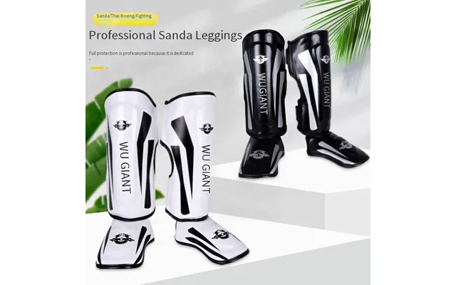 Professional Muay Thai Shin Guards With Instep Protection High-density Foam Padding For Kickboxing - Mma
