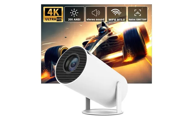 Projector Hy300 4k Android 11 Dual Wifi6 200 Ansi Allwinner H713 Bt5
