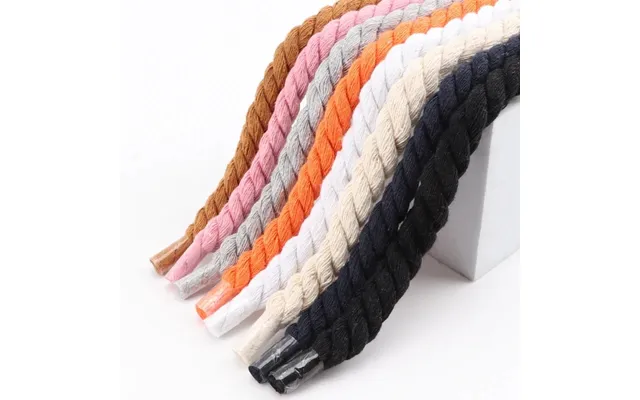 Quality Round Shoelaces Colorful 1cm Thicker Cotton Shoe Laces For Sneakers Fashion Men And Women Shoestring Accessories