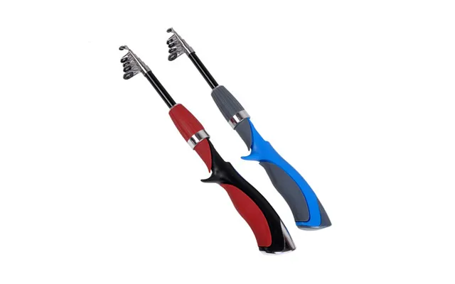 Red And Blue Small Super Short Sea Rod Vertical Style Gear Fishing Tool