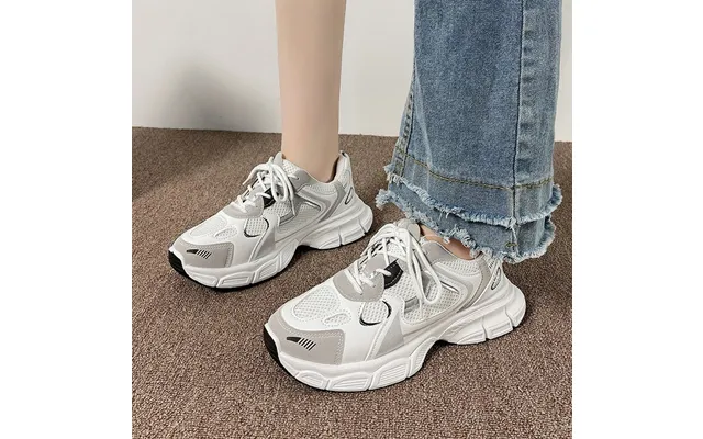 Renmou 2024 Spring New Sponge Cake Thick Bottom Mesh Breathable Trendy With Small Waist - Casual Sports