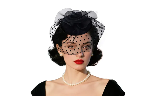 Republic Of China Style Hair Accessories - Bridal Veil Headdress With Mesh Hat & Hairpin Retro Cheongsam Dress Photo Pro