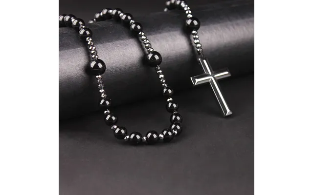 Rosary Prayer Necklace With Pendant Jewelry For Cross Religious Amule