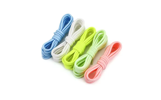 Round Glow-in-the-dark Fluorescent Polyester Colored Shoelaces Multi-color Colorful Accessories Rope Sports Shoelaces