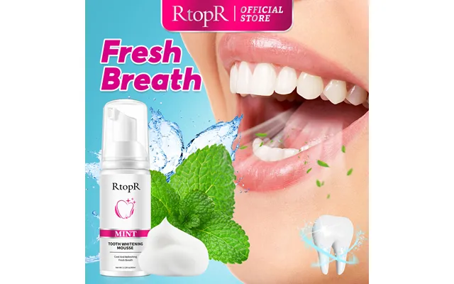 Rtopr Mint Whitening Teeth Mousse Teeth Whitening Removes Dental Plaque Improves Yellow Teeth Stains Cleans Mouth Fresh 