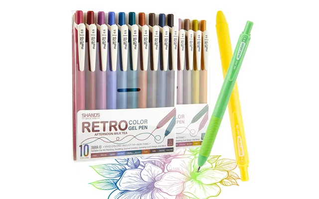 S686 10-color Retractable Gel Pens Set - 0.5mm Fine Tip, Quick-dry Ink For Note Taking, Journaling, Drawing & School Sup