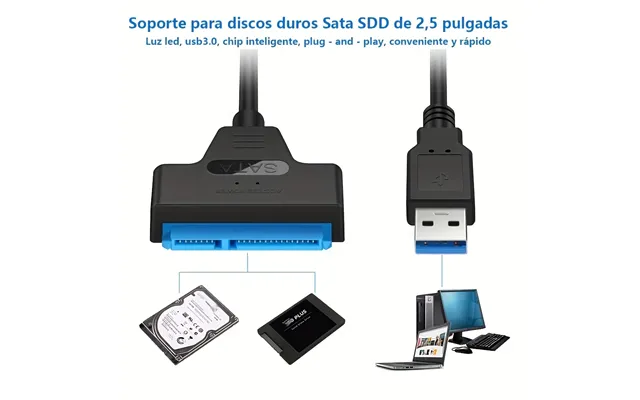 Sata To Usb 3.0 2.0 Cable Up To 6 Gbps For 2.5 Inch External Hdd Ssd Hard Drive - Sata 3 22 Pin Adapter Usb 3