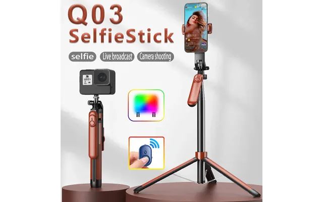 Scalable Wireless Remote Control Tripod Phone Holder With Flash - Selfie Stick