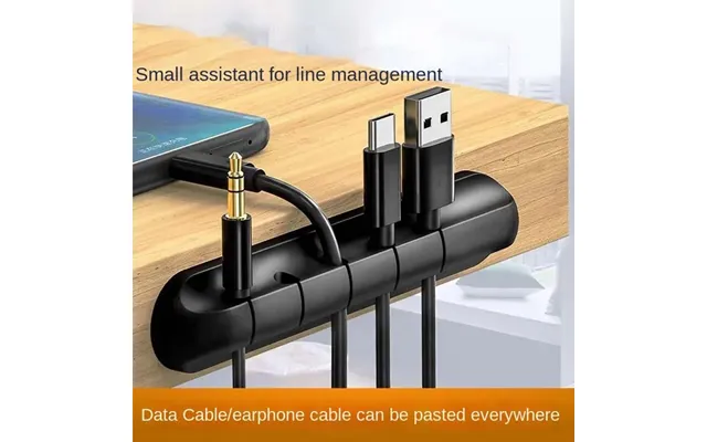 Self-adhesive Cord Manager - Silicone Cable Organizer No-drill Installation Home Office Use Eu