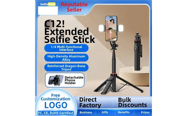 Selfie Stick Phone Holder Bluetooth Mini Desktop Tripod For Photo And Video Recording Handheld Travel Live Streaming