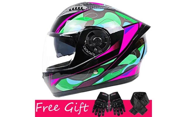 Send Gloves Neck Double Lens Full Cover Helmet For Men And Women Cycling Four Seasons Helmet