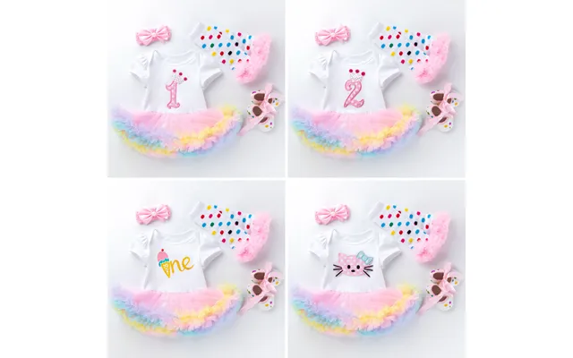 Set Baby Harper Dress Cartoon Letter Jumpsuit