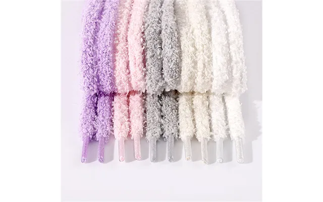 Shoe Accessories Canvas Shoes White Beige Bold Round Retro Shoelaces A Pair