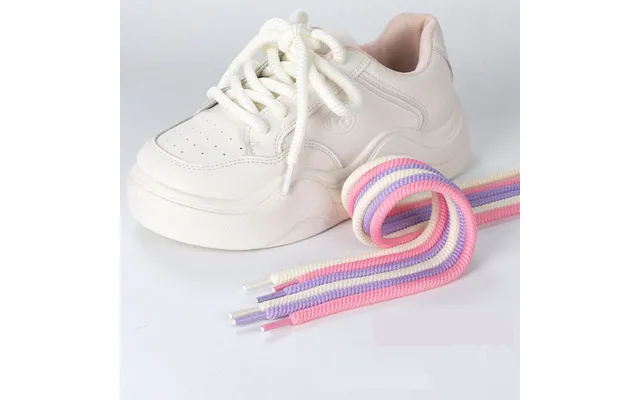 Shoe Accessories Open Smile Bread Shoelaces Canvas Shoes Dad Shoes Men And Women Black And White Bold Round Shoelaces Su