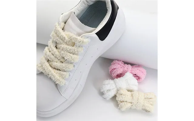 Shoe Accessories Solid Color Plush Double Layer Shoelaces Flat Widened 1cm Suitable