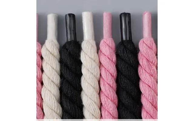 Shoe Accessories Thick Round Black Warrior Black Powder Beige Shoelace Rope
