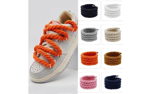 Shoelaces Kulo Gold 8mm Hand Woven Accessories Diy Three Strand Cotton Rope Color Bold Pure Cotton Twist Decoration