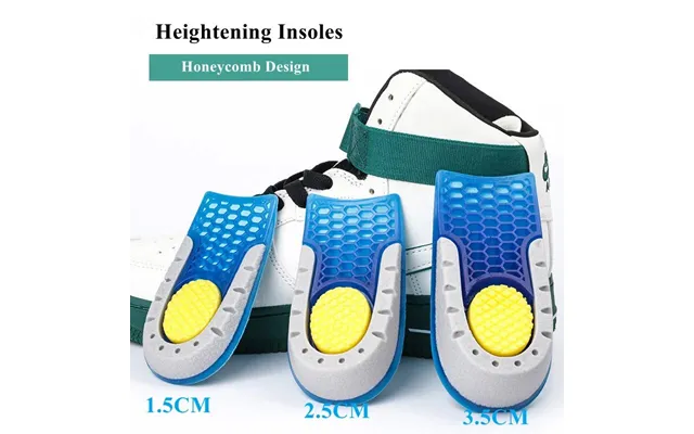 Silicone Heightening Increase Insole Inner Height Templates Half Cushion Soft Elastic Arch Support Orthopedic Insoles