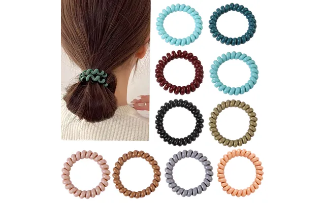 Simple Telephone Line Hair Band For Women With High Elasticity - Durable And Non-damaging Ponytail Hair Band