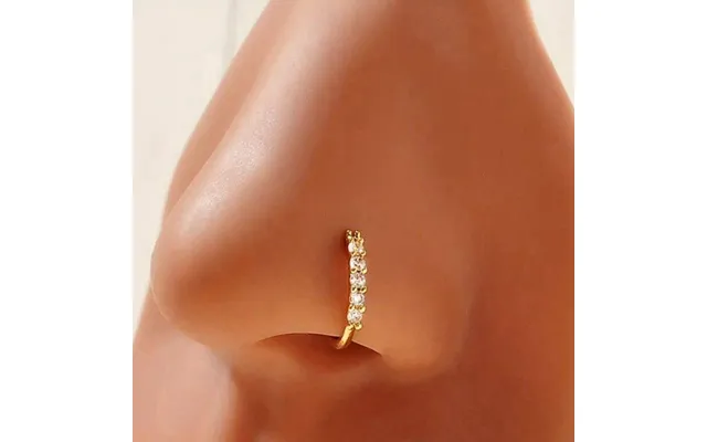 Single Row Mini Zircon Super Sparkling Exquisite Open Loop Nose Decoration Nose Nail Nose Ring Clip