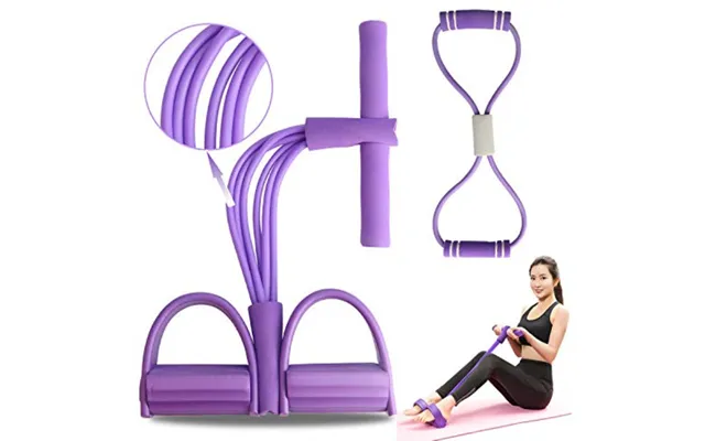 Six Tube Upgraded Sit Up Abdomen Yoga Fitness Pull Rope Multi Function Pedal Puller Indoor And Outdoor Universal Tensile