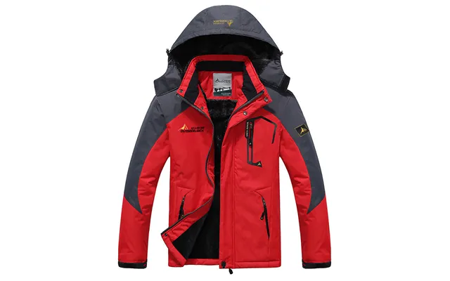 Ski Jacket Men Warm Suit Thermal Ski Snowboard Winter Outdoor Coat Fleece Thick Hooded Windproof Size Sports