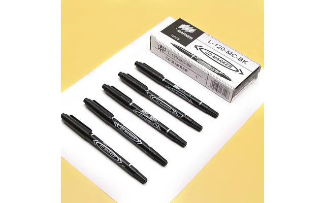 Small Double Head Logistics Marker Pen Black Hook Pen Art Special Color Marker Pen Set