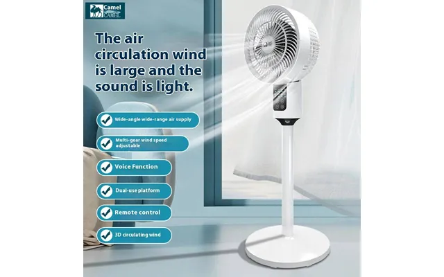 Smart Voice Control Air Circulator Fan With Remote - Oscillating Standing & Desk Fan For Home Office & Dorm