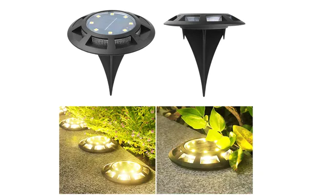Solar Ground Lights Outdoor Waterproof Led Landscape Lighting For Garden, Yard, Pathway - Warm White Cool White 8 8 Led,