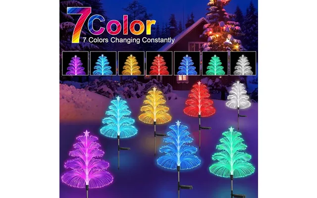 Solar Jellyfish Garden Lights - Ip65 Waterproof Fiber Optic Decor, 7-color Changing Led Ce Certified For Outdoor Decorat