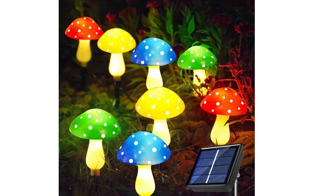 Solar Led Mushroom Lights For Outdoor Garden - Waterproof Lawn Decorations With 8 Lighting Modes 6 8 Led Mushroom String
