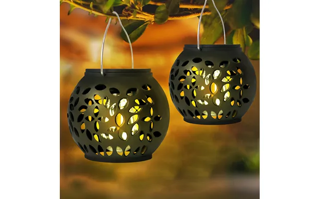 Solar Led Wall Lantern With Tribal Carvings 10w Warm White Hollow-out Design For Garden - Patio & Yard Decor Abs