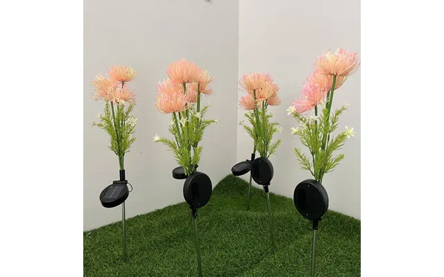 Solar-powered Spider Lily Stake Lights Waterproof Outdoor Garden Decor With Realistic Floral Design - Warm White & Rgb C